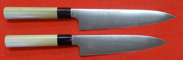 藤原良明 加藤清志 和包丁 牛刀 青一 2本セット 藤原良明 加藤清志 和包丁 牛刀 青一 2本セット 刀匠 加藤清志